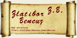 Zlatibor Bencuz vizit kartica
